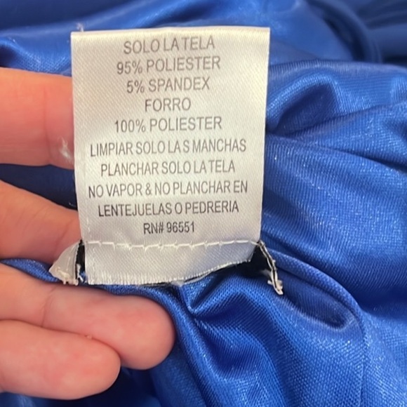 Faviana,Stunning Royal Cobalt,Rhinestone Strapped-Back Formal Gown/Dress, Size 6 - Picture 16 of 16